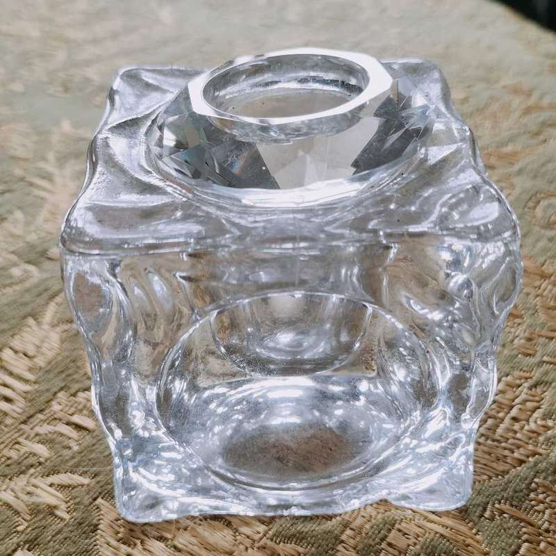 Pressed Glass  Inkwell with lid