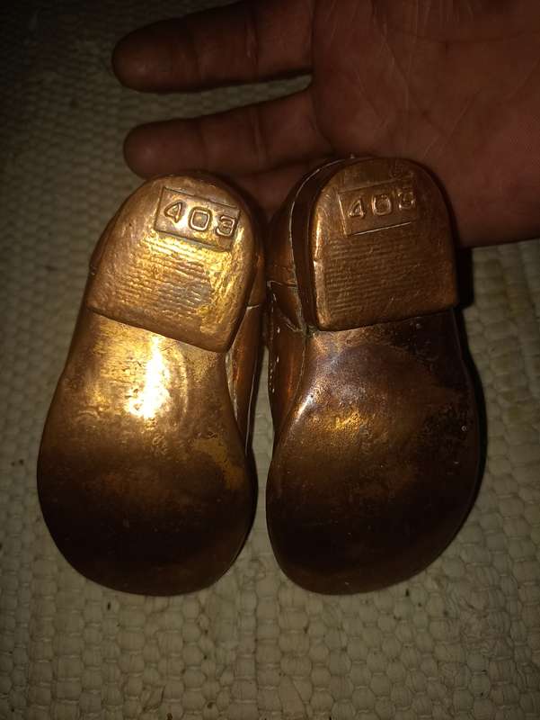 Vintage kids bronz shoes
