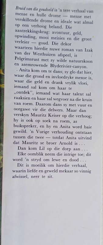 Bruid van die goudveld deur Izak van der Westhuizen