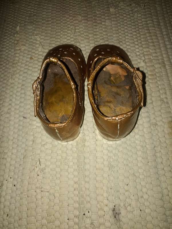 Vintage kids bronz shoes