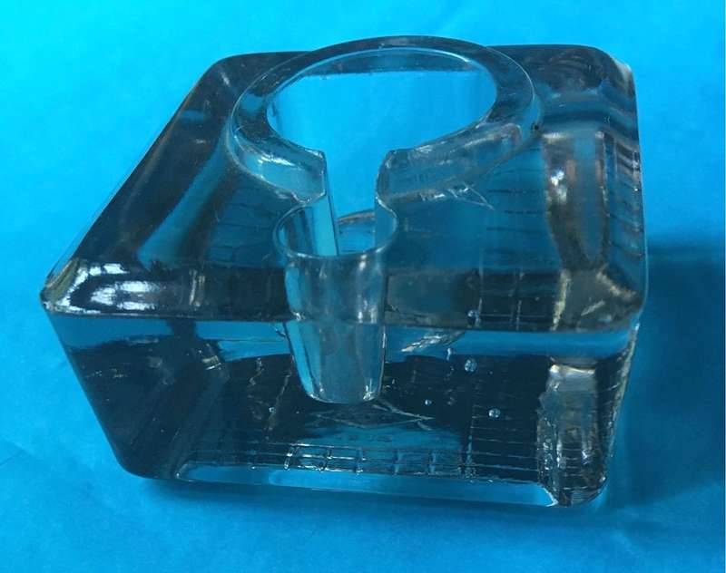 Vintage Veloso glass inkwell