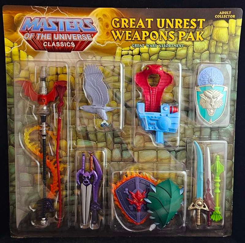Mattel Masters of the Universe Classics Great Unrest Weapons Pak (MOTUC)