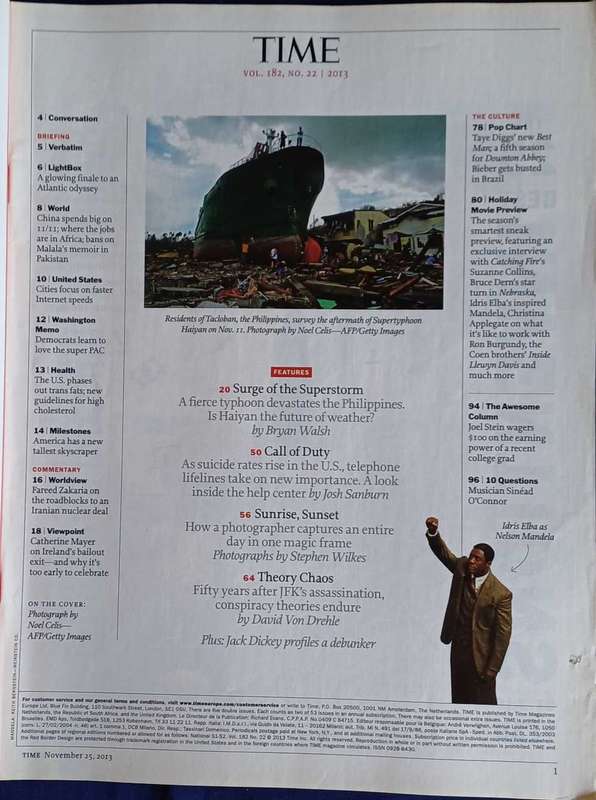 Time magazine November 25, 2013