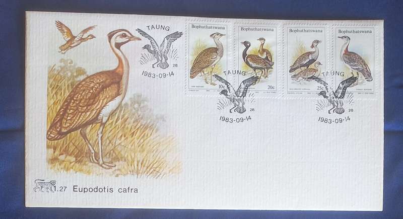 First day envelope - Eupodotis cafra Bophuthatswana