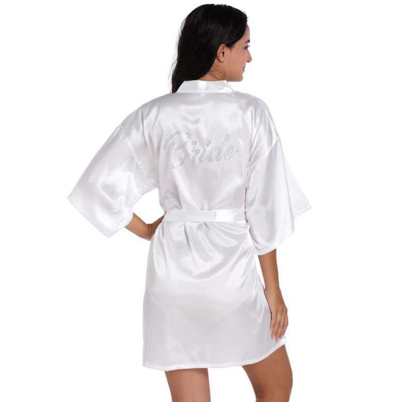 satin gown bride robe