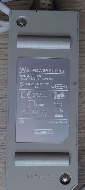 Nintendo Wii Power Supply