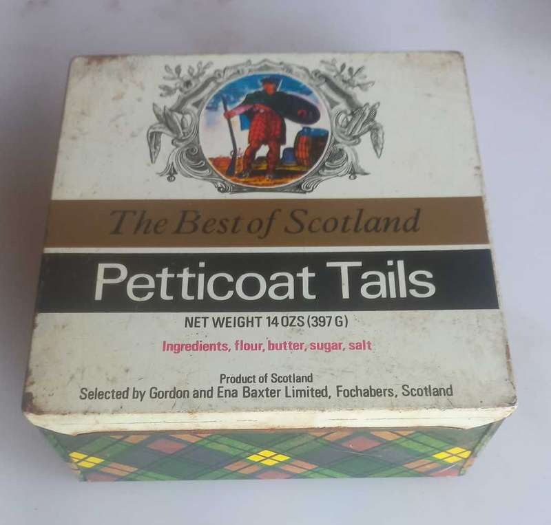 Vintage Petticoat tails tin