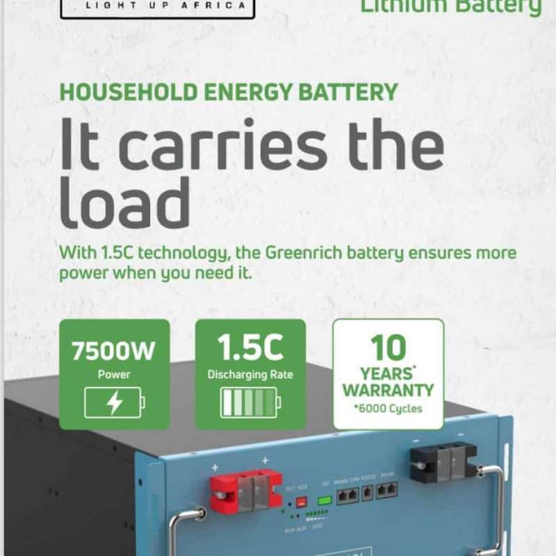 Greenrich Solar Lithium Battery UP-5000 5kw (7.5kw output)