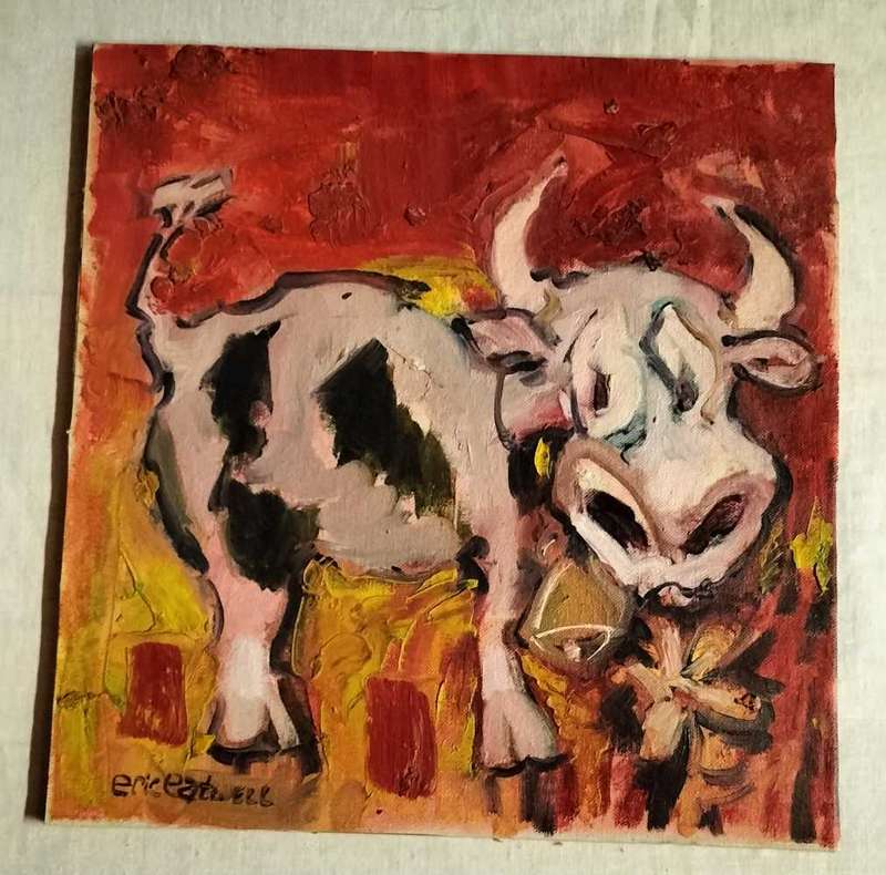 Eric Eatwell Oil on canvas on board size 310mm x 300mm