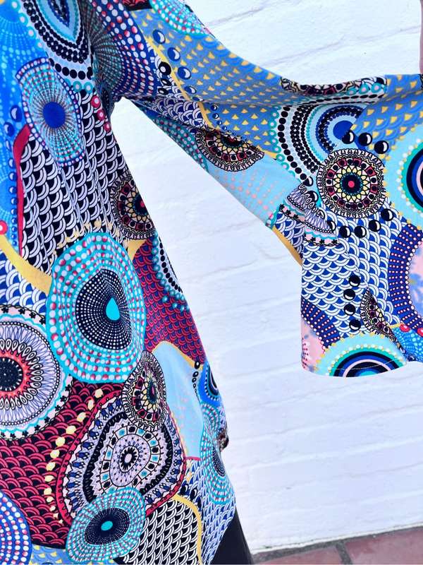 Top with mandala pattern (S-M)