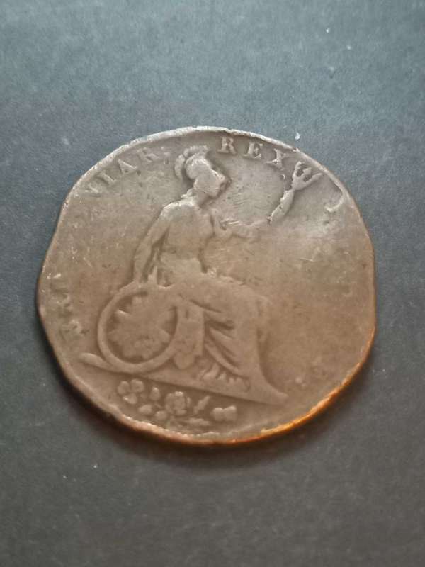 1826 Great Britain Half penny. Worn