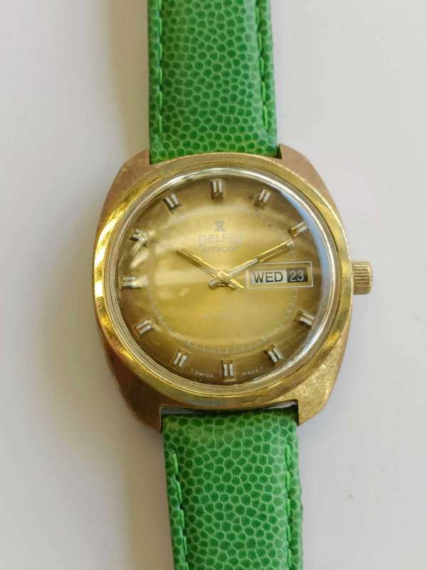 Delfin Edox, Gold Dail, Date, Day, Automatic, 39mm