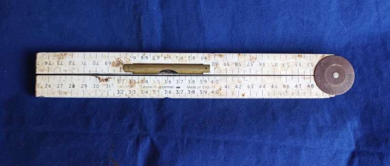 Vintage ruler with level