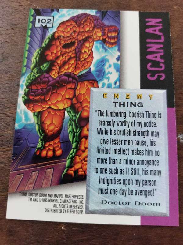 Marvel Masterpieces #102 Thing