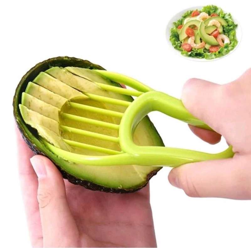 3-in-1 Avocado Slicer: Peel, Core, and Slice Avocados Effortlessly (Blue)