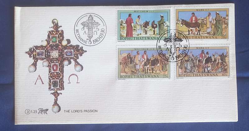 First day envelope - The Lord`s passion Bophuthatswana