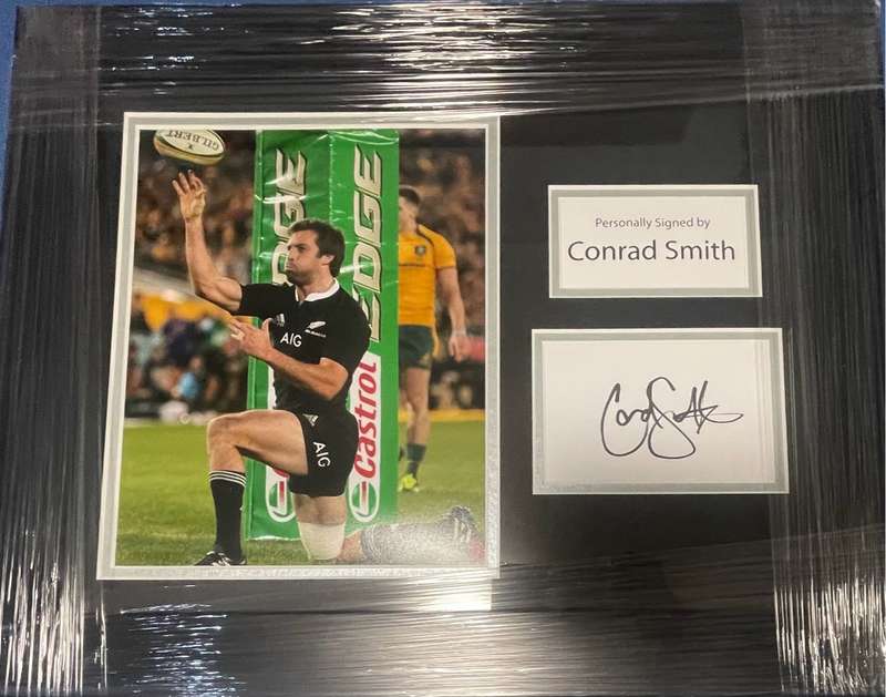 All Black Rugby  Frame Signed Conrad Smith