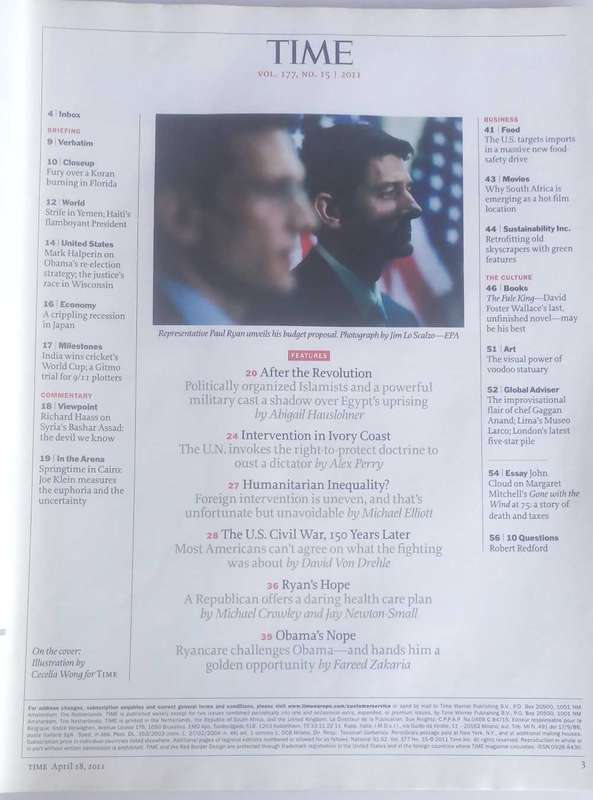 Time magazine April 18, 2011