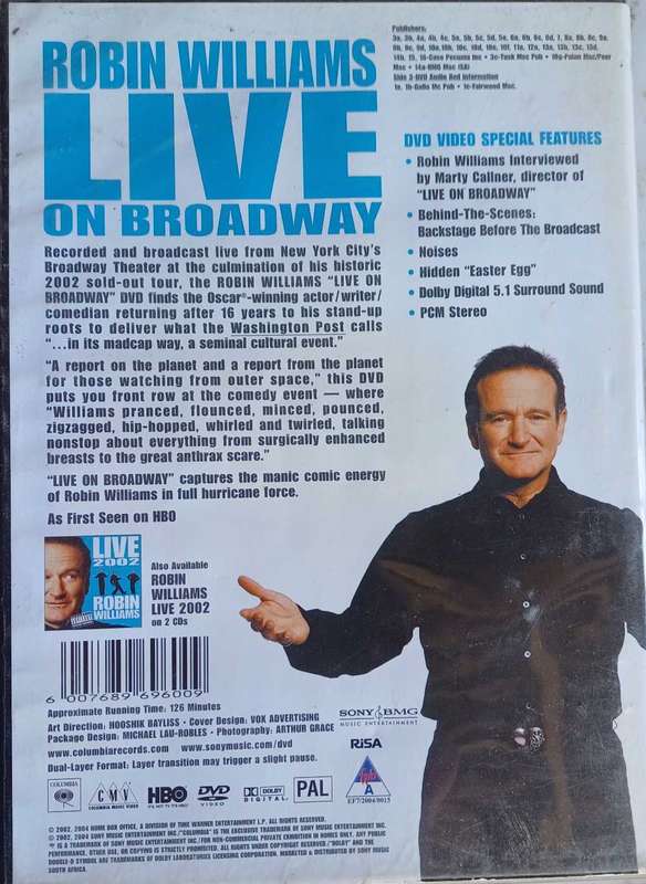 Robin Williams live on broadway dvd