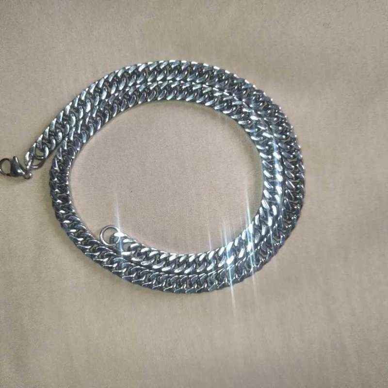 Heavy Punk Cuban Stainless Steel Curb 16mm Punk Style Necklace Men SILVER