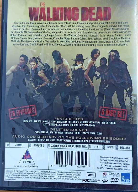 The Walking Dead Complete Third Season (5 disc set)