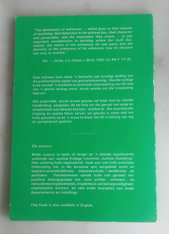 Getuienislewering, ` n praktiese handleiding vir getuies