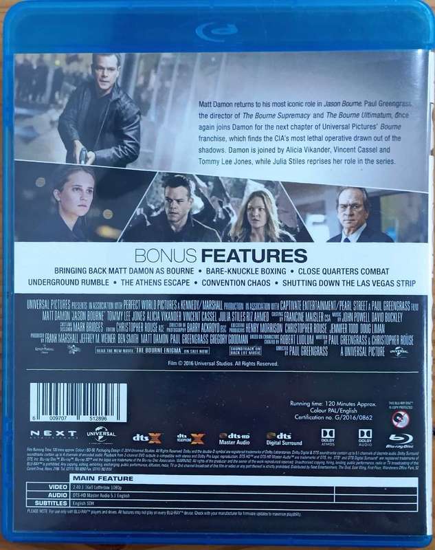 Jason Bourne (Matt Damon) Blu-ray
