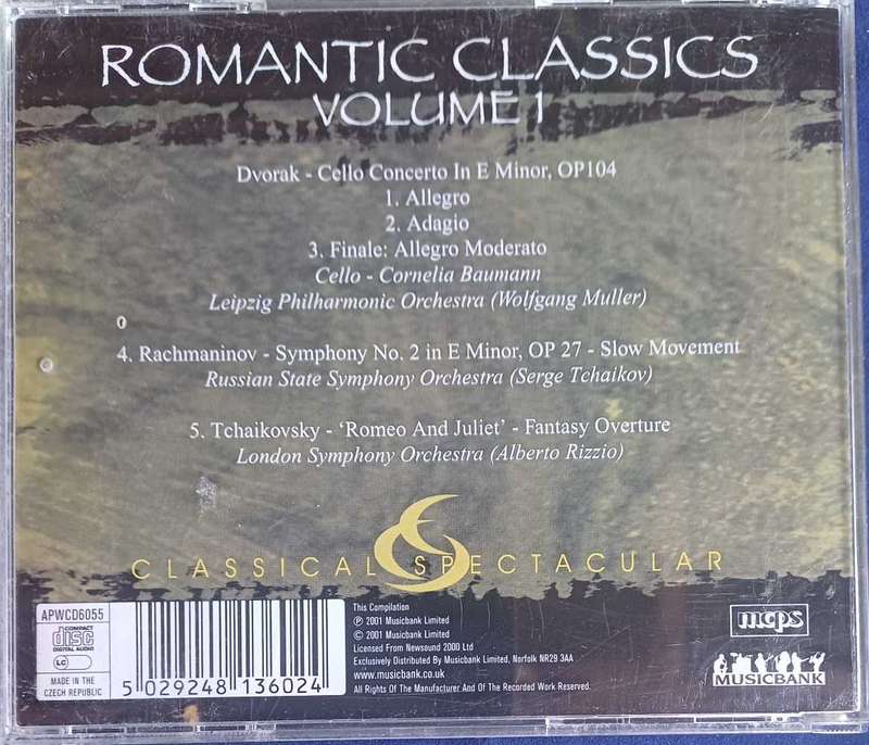 Romantic classics volume 1 cd