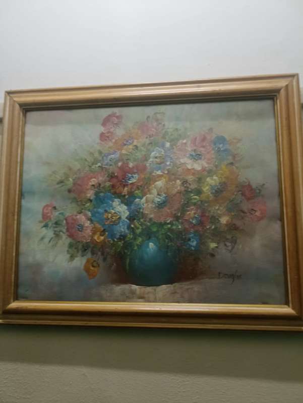 Breathtaking still life oil painting by Douglas original oil canvas
