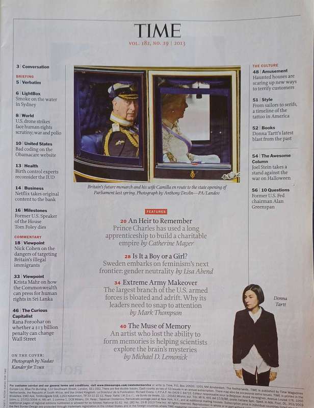 Time magazine November 4, 2013