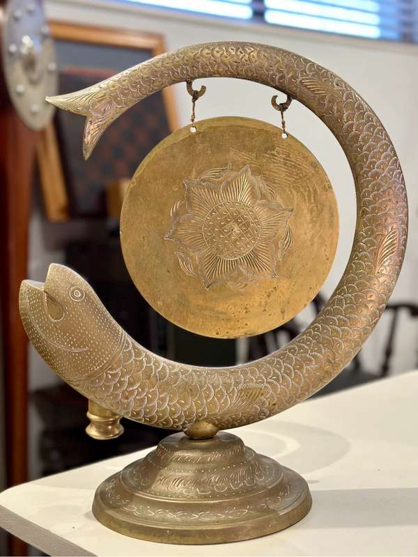 Vintage Brass Dinner Gong (Large&Heavy)