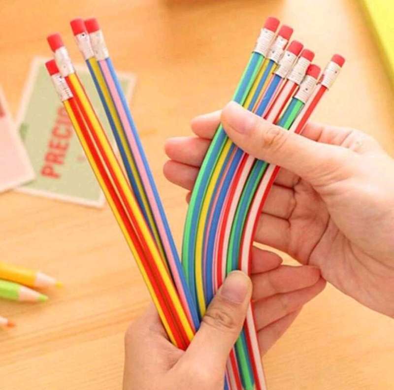 6PCS Flexible Bendy Pencils  Learning Toy, Party Gift & Decoration (Random Color)