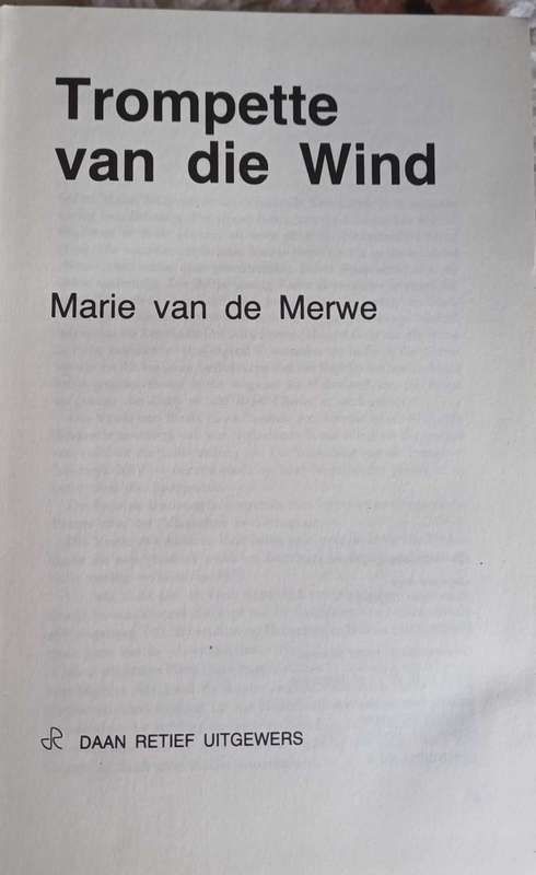 Trompette van die wind deur Marie van de Merwe