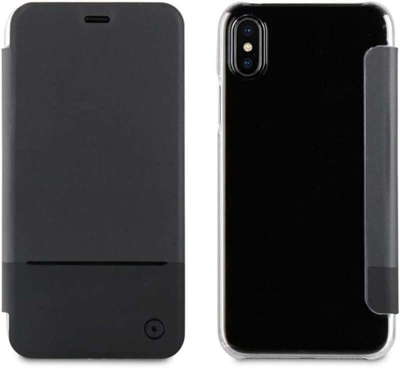MUVIT MV15031i58 iPhone Xs/X Case, Folio Style, Folio Case, Classic Black, 5.8-Inch iPhone Cover, Wi