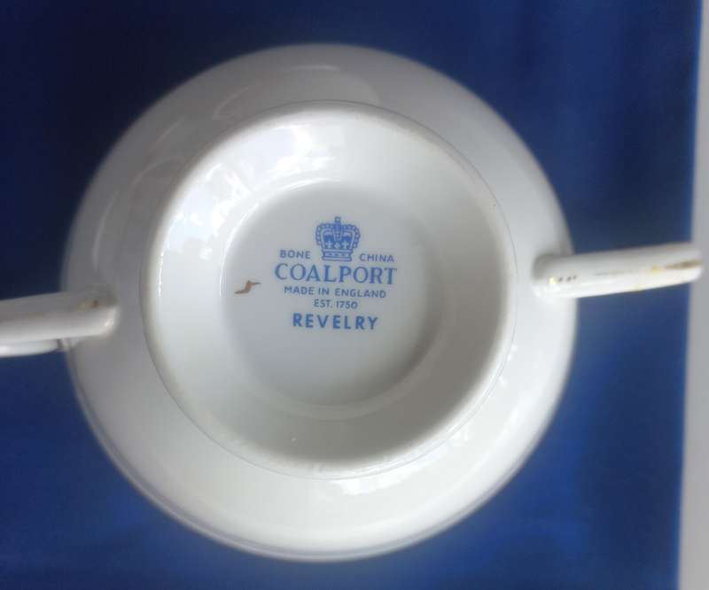 Coalport bone china: Revelry - 4 x cups and 2 x Soup Coupe