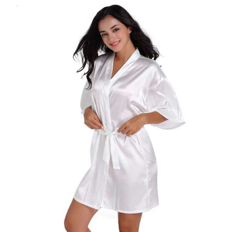 satin gown bride robe