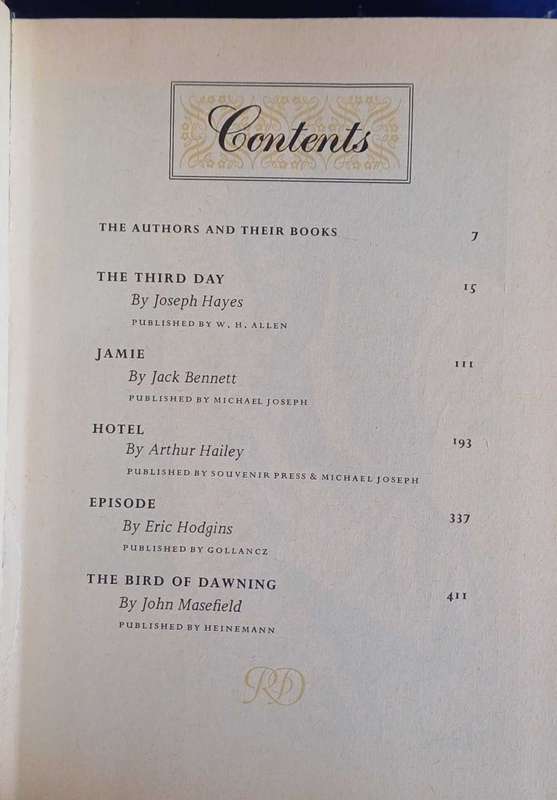 Reader's digest condensed book: The third day, Jamie, Hotel