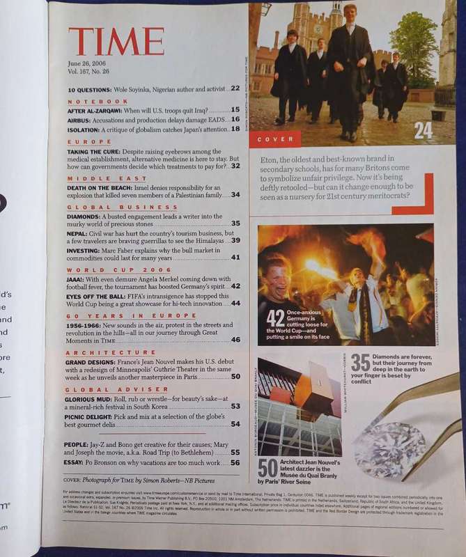 Time magazine June 26, 2006
