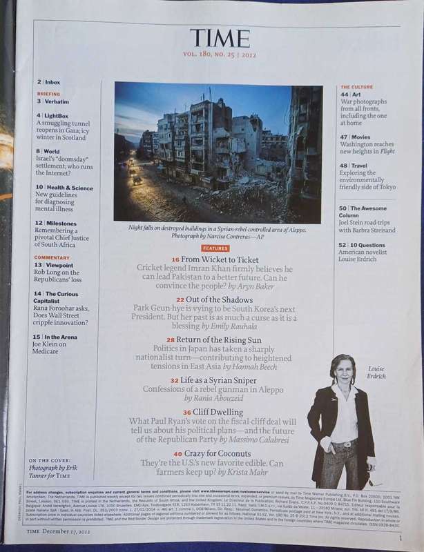 Time magazine December 17, 2012