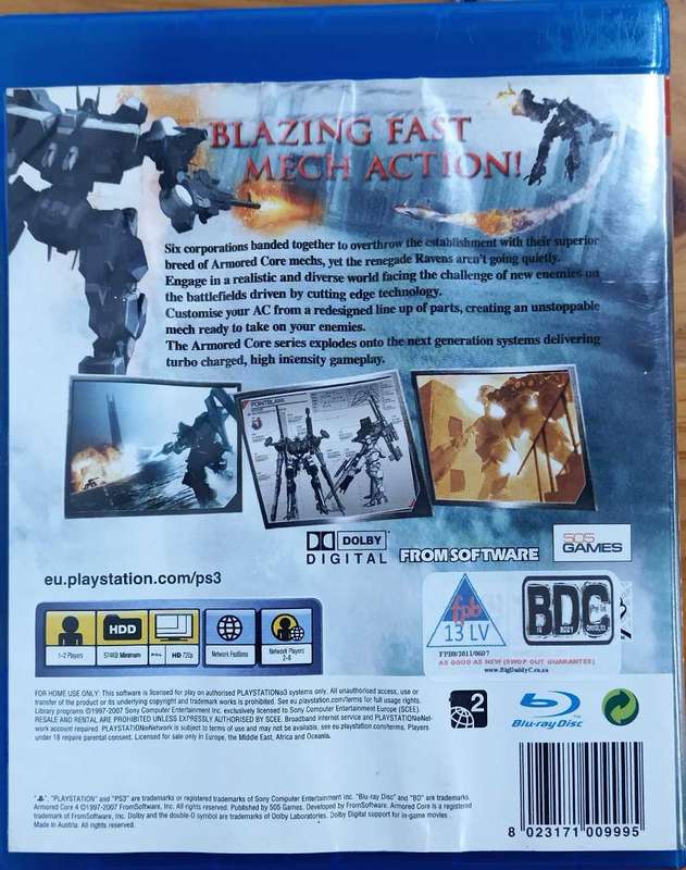 Armored Core 4 for PS3 (PAL, CIB)