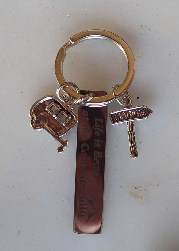 Life is better at the campsite keyring