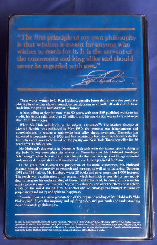 My philosophy L Ron Hubbard VHS