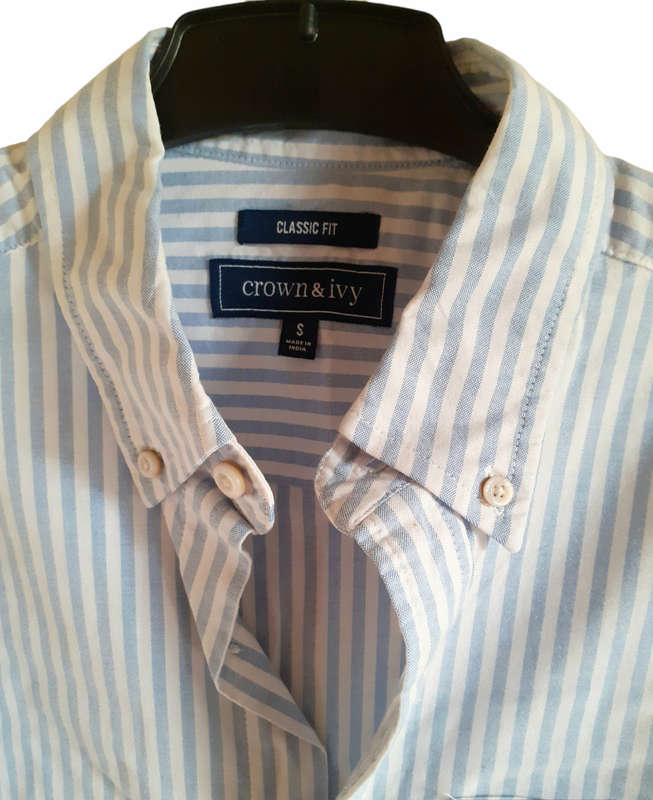 Crown & Ivy Men Long Sleeve Regular Fit Shirt Size S