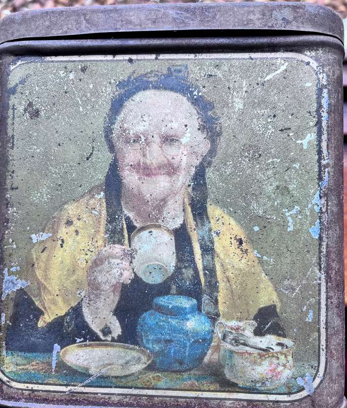 Vintage Mazawattee tin - Old folks at home