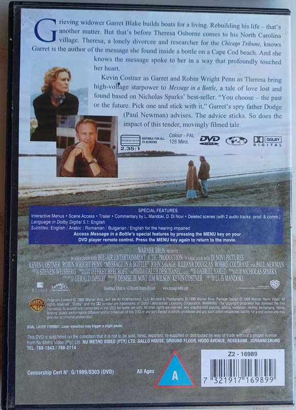 Message in a bottle dvd