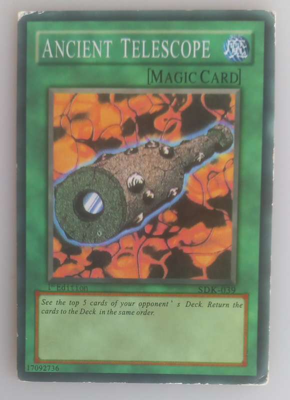 Yu-Gi-Oh! Ancient telescope 1st edition card