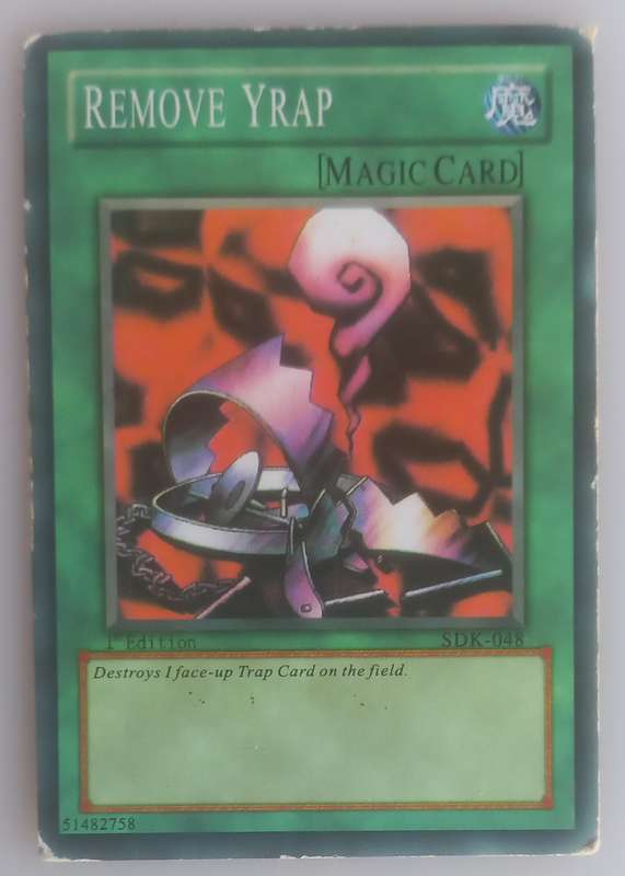 Yu-Gi-Oh! Remove Yrap 1st edition card
