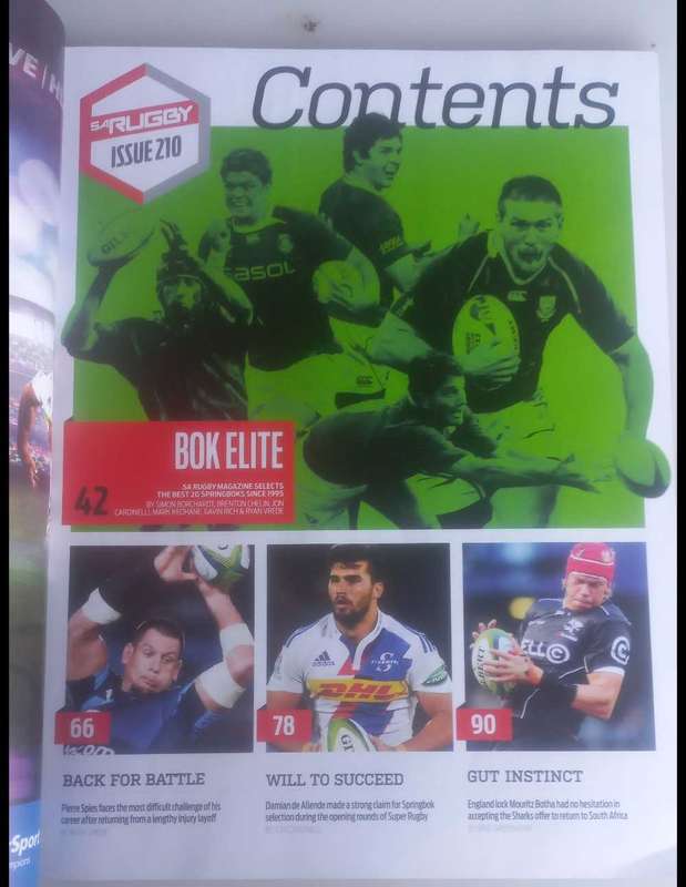 SA Rugby 20th anniversary collector`s edition magazine