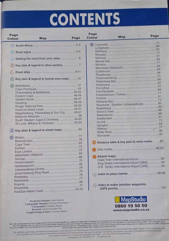 South Africa road atlas