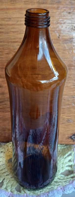 Amber glass bottle